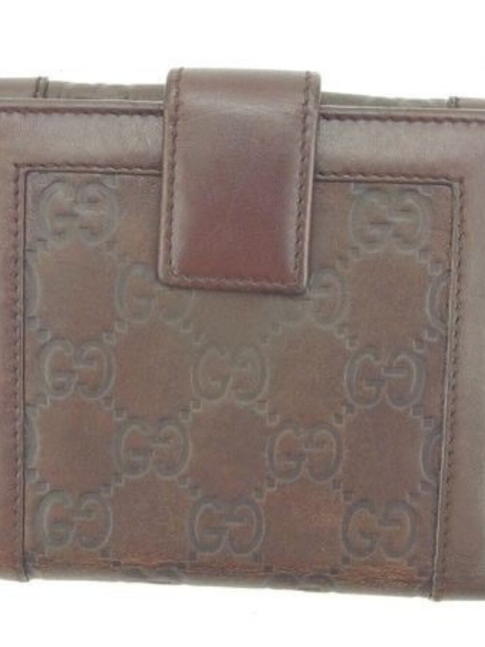 GUCCI Bifold Wallet Brown x Gold Women 145747 Authentic secondhand - Picture 2 of 6